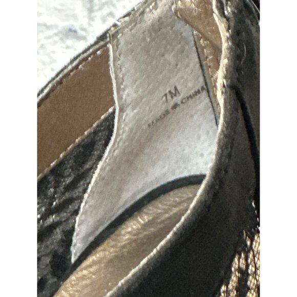 Moda Spana Black Lace Booties Peep Toe Heels Back Zip Wrapped Heels Sexy Size 7 - Picture 11 of 13